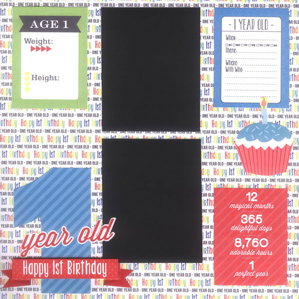 SCRAPBOOK CUSTOMS 12X12 BIRTHDAY 1ST