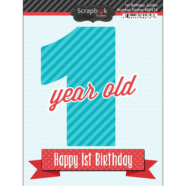 STAMPING STATION CUSTOM BIRTHDAY STICKER 1ST