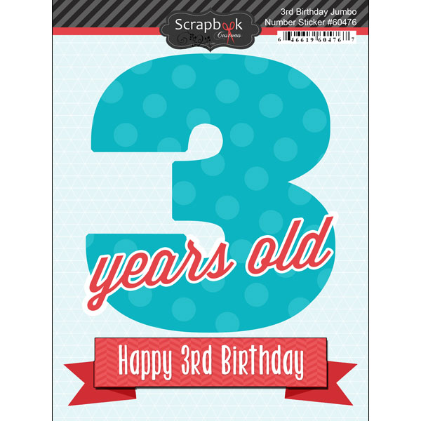 STAMPING STATION CUSTOM BIRTHDAY STICKER 3RD