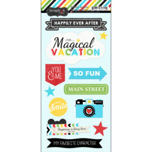 SCRAPBOOK CUSTOMS STICKER MAGICAL VACATION