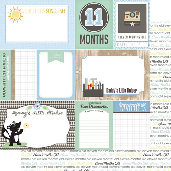 SCRAPBOOK CUSTOMS 12X12 BABY BOY 11TH MONTH