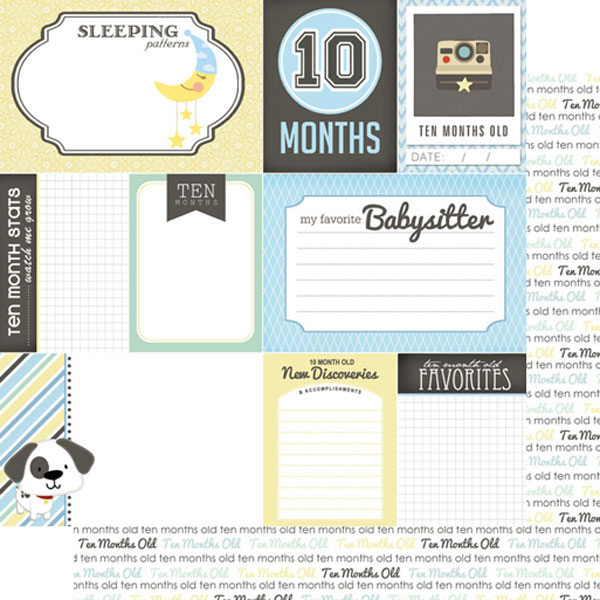 SCRAPBOOK CUSTOMS 12X12 BABY BOY 10TH MONTH