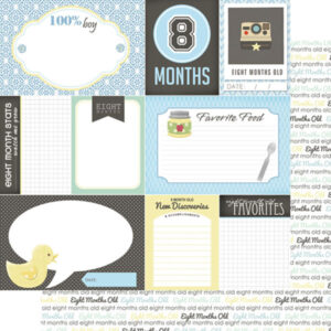 SCRAPBOOK CUSTOMS 12X12 BABY BOY 8TH MONTH