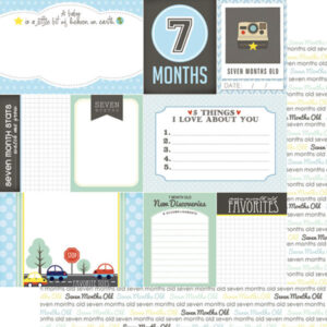 SCRAPBOOK CUSTOMS 12X12 BABY BOY 7TH MONTH