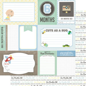 SCRAPBOOK CUSTOMS 12X12 BABY BOY 6TH MONTH