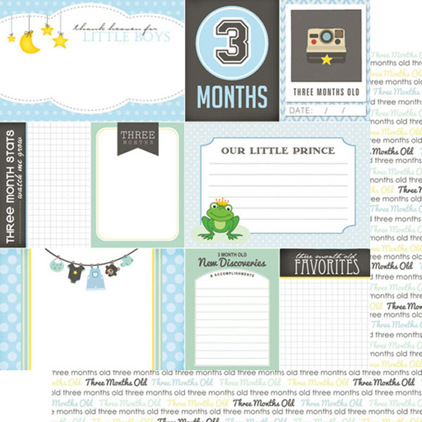 SCRAPBOOK CUSTOMS 12X12 BABY BOY 3RD MONTH