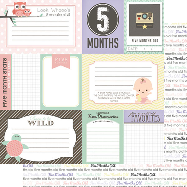 SCRAPBOOK CUSTOMS 12X12 BABY GIRL 5TH MONTH