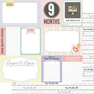 SCRAPBOOK CUSTOMS 12X12 BABY GIRL 9TH MONTH