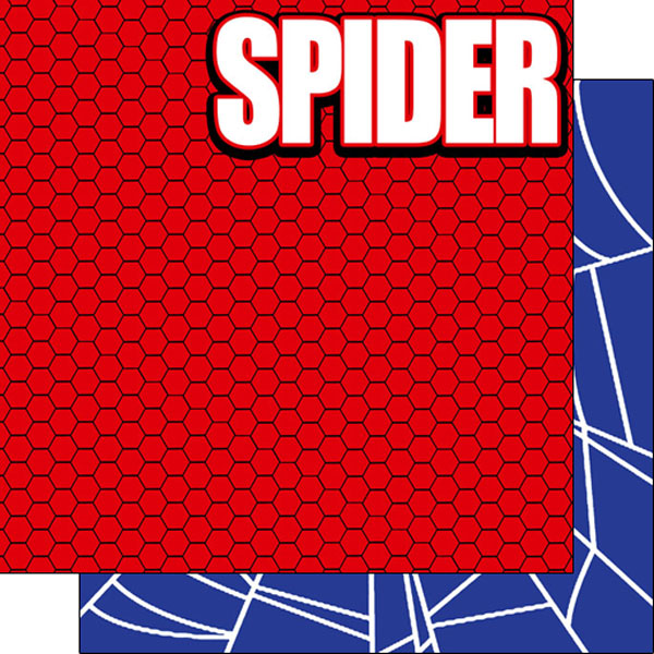 SCRAPBOOK CUSTOMS 12X12 SPIDER HERO LEFT