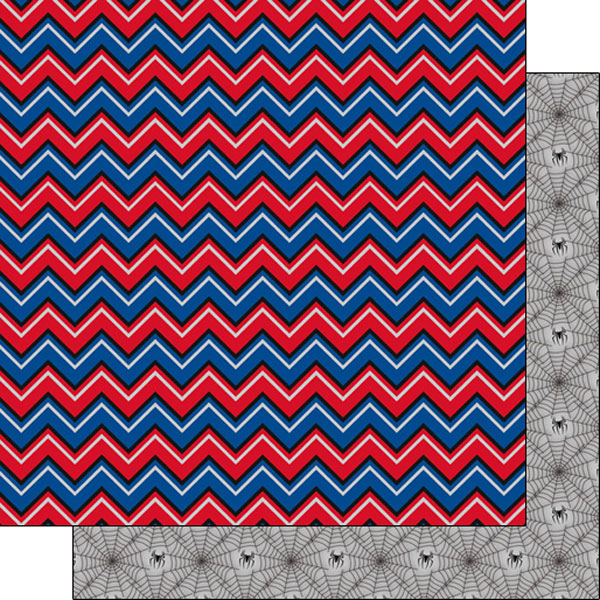 SCRAPBOOK CUSTOMS 12X12 SPIDER HERO WEBS