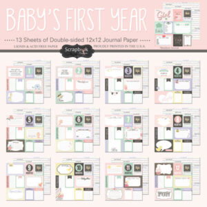 SCRAPBOOK CUSTOMS 12X12 BABY GIRL FIRST MONTHS