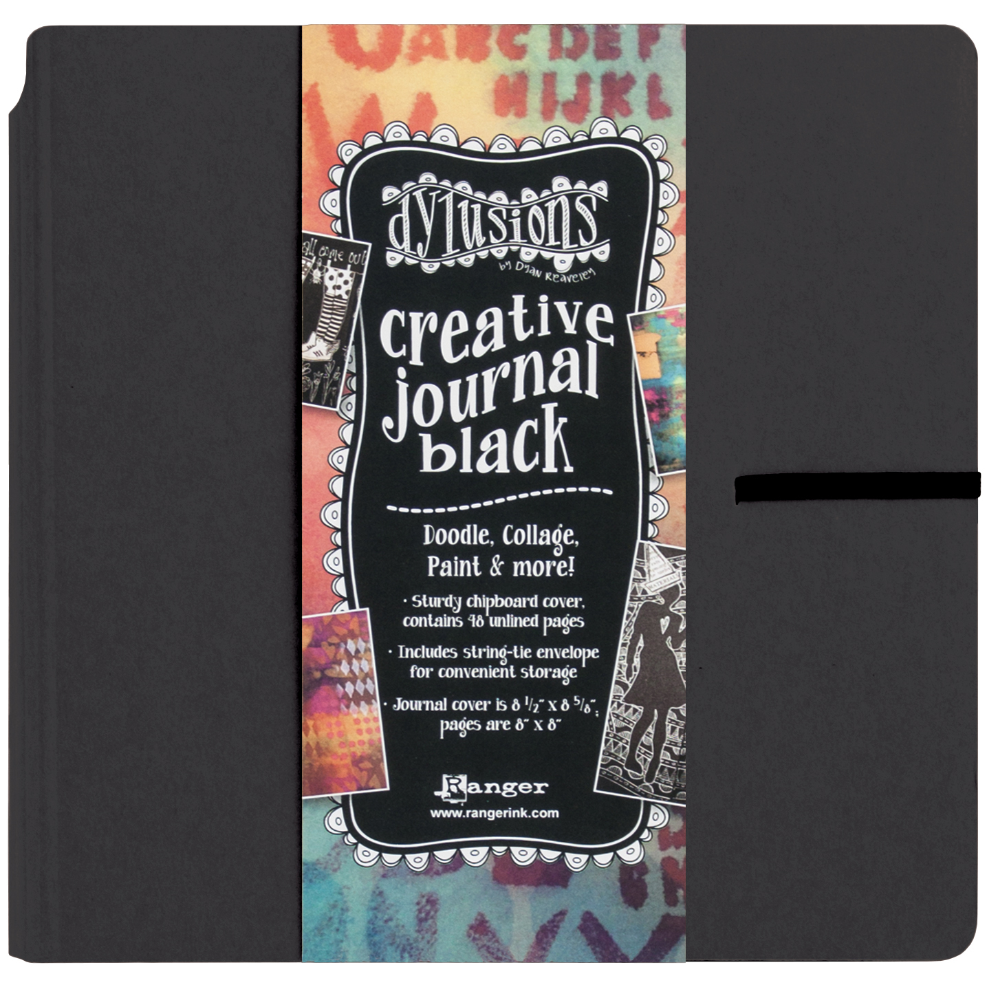 RANGER DYLUSIONS CREATIVEJOURNAL BLACK 8X8