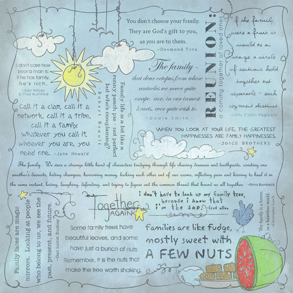 SCRAPBOOK CUSTOMS 12X12 FAMILY REUNION