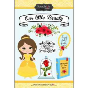 SCRAPBOOK CUSTOMS STICKER YELLOW PRINCESS