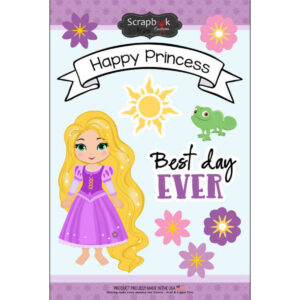 SCRAPBOOK CUSTOMS STICKER PURPLE PRINCESS
