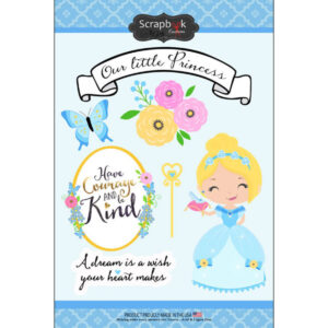 SCRAPBOOK CUSTOMS STICKER BLUE PRINCESS