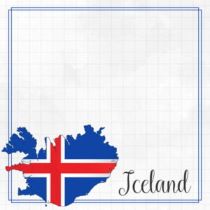 SCRAPBOOK CUSTOMS 12X12 ICELAND ADVENTURE BORDER