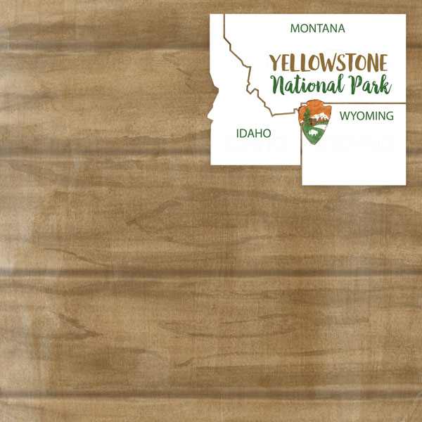 SCRAPBOOK CUSTOMS 12X12 YELLOWSTONE NATIONAL PARK