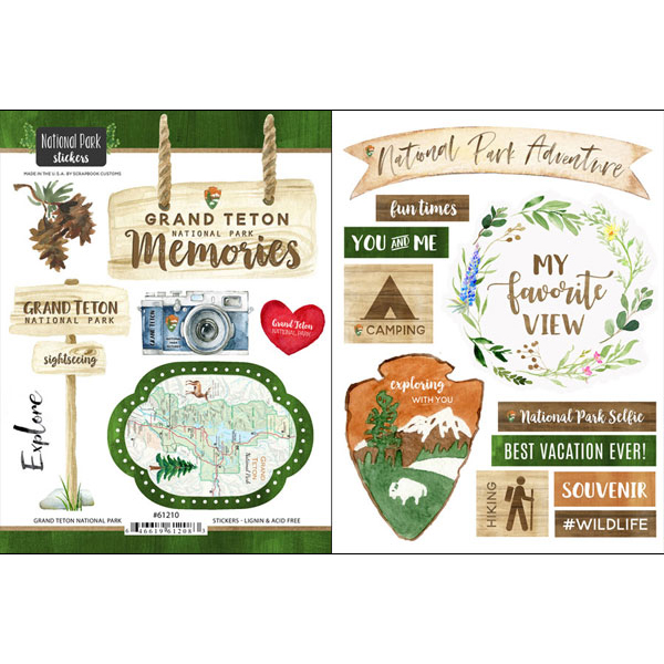 SCRAPBOOK CUSTOMS GRAND TETON NATIONAL PARK