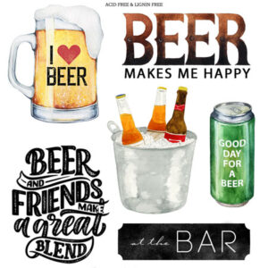 SCRAPBOOK CUSTOMS I LOVE BEER STICKER