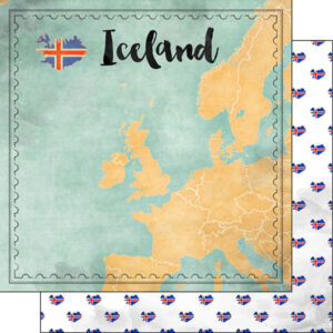 SCRAPBOOK CUSTOMS ICELAND MAP SIGHTS