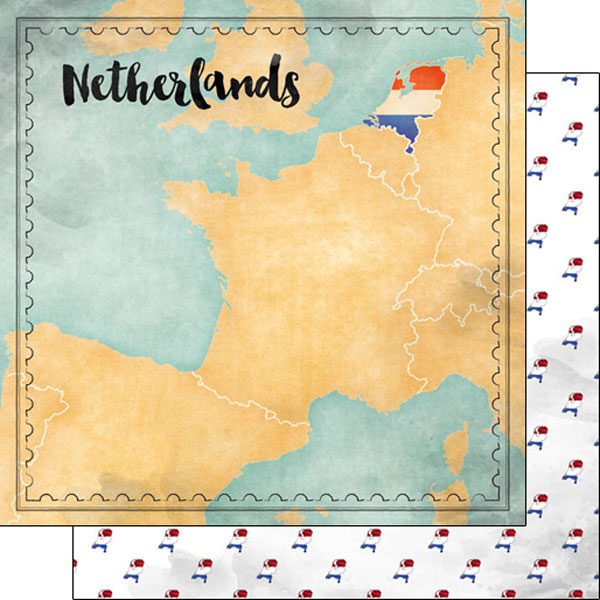 SCRAPBOOK CUSTOMS MAP SIGHTS NETHERLANDS