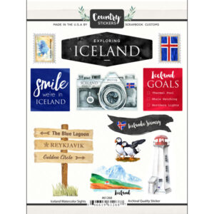 SCRAPBOOK CUSTOMS EXPLORE STICKER ICELAND