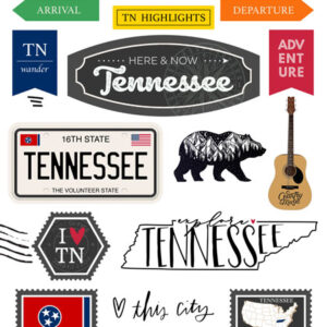 SCRAPBOOK CUSTOMS STATE STICKER TENNESSEE POSTAGE