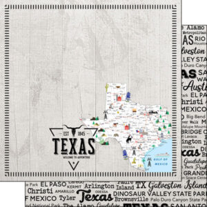 SCRAPBOOK CUSTOMS POSTAGE MAP 12X12 TEXAS