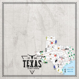 SCRAPBOOK CUSTOMS POSTAGE MAP 12X12 TEXAS