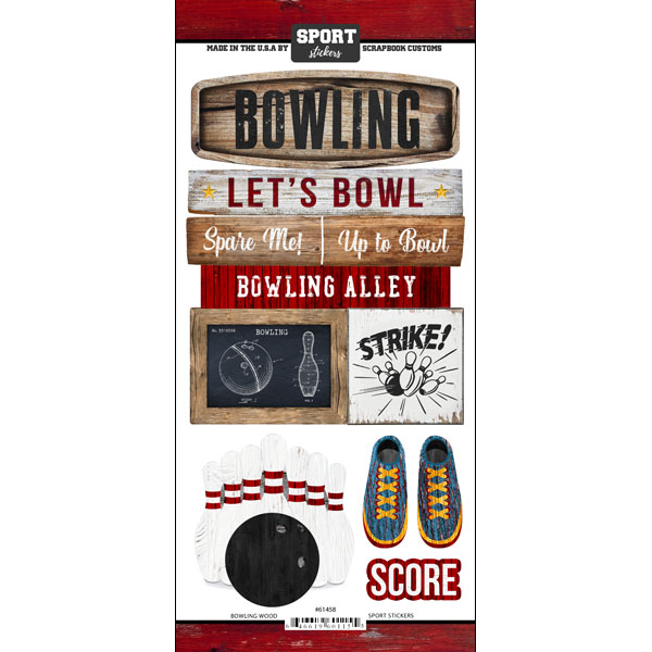 SCRAPBOOK CUSTOMS BOWLING STICKER