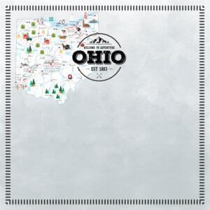 SCRAPBOOK CUSTOMS POSTAGE MAP 12X12 OHIO