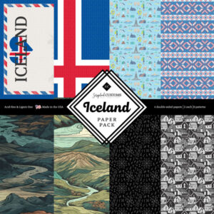 SCRAPBOOK CUSTOMS 12X12 ICELAND PAPER PACK