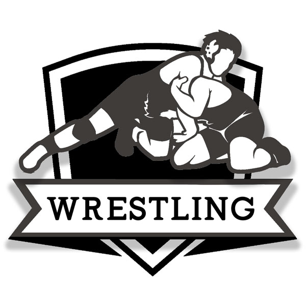 SCRAPBOOK CUSTOMS WRESTLING BADGE LASER