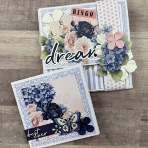 Uniquely Creative Indigo Bloom Square Flip Folio Album