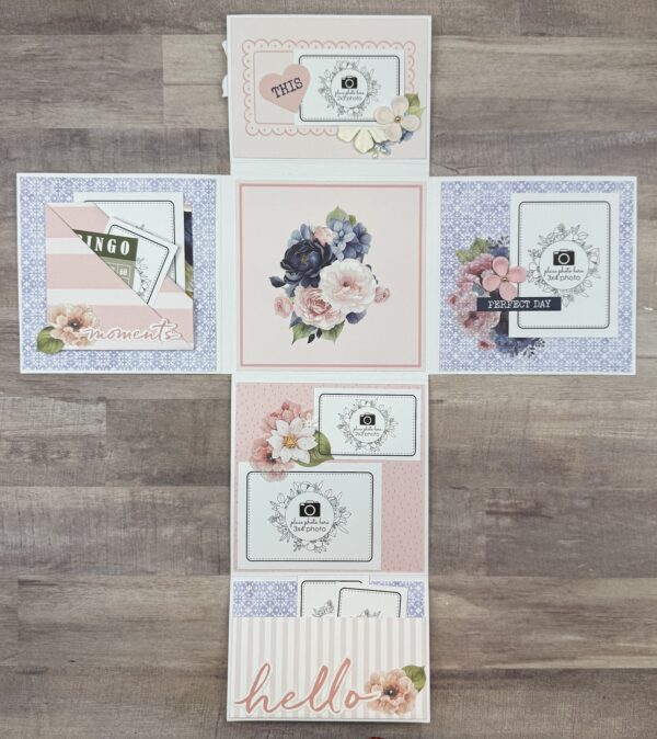 Uniquely Creative Indigo Bloom Square Flip Folio Album