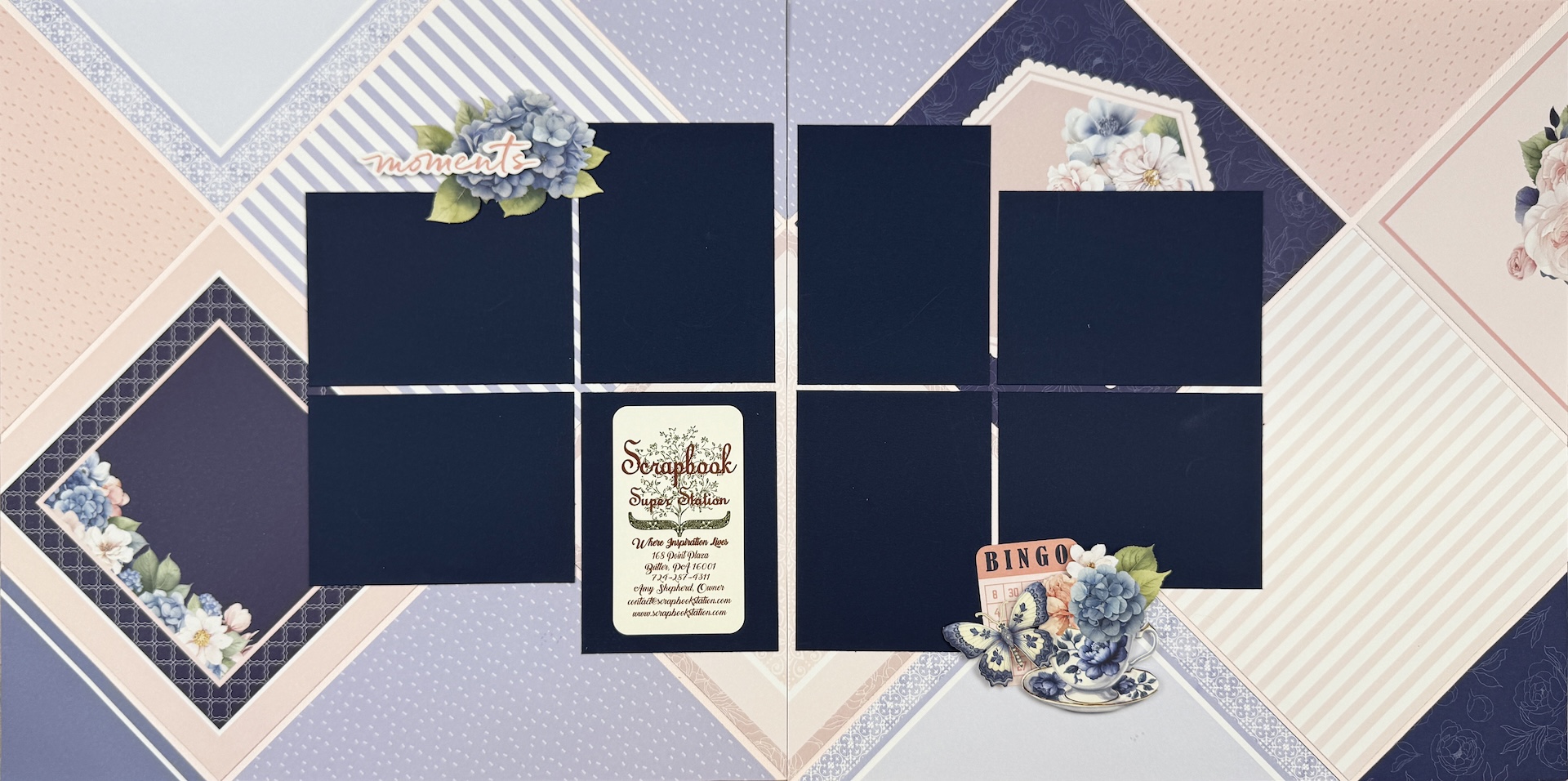 Uniquely Creative Indigo Bloom Collection Cut Up