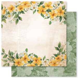 Paper Roses Bees & Butterflies B 12 X 12 Paper