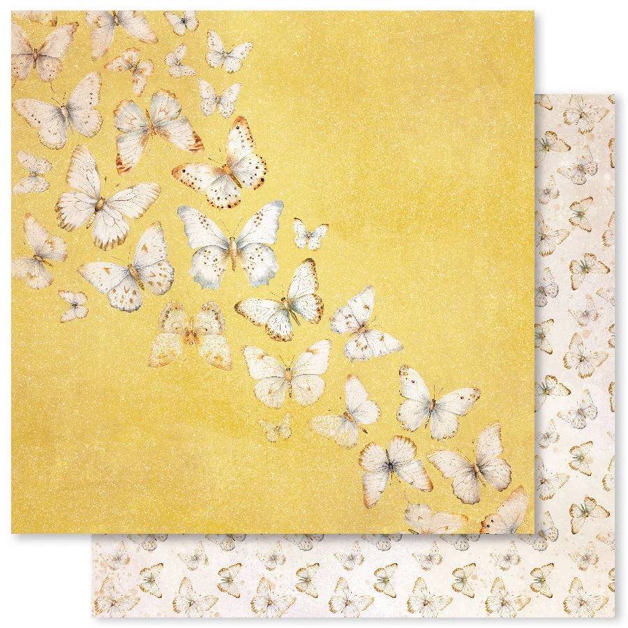 Paper Roses Bees & Butterflies E 12 X 12 Paper
