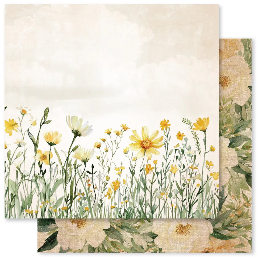 Paper Roses Bees & Butterflies F 12 X 12 Paper