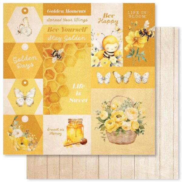 Paper Roses Bees & Butterflies Basics A 12 X 12 Paper