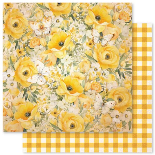 Paper Roses Bees & Butterflies Basics C 12 X 12 Paper