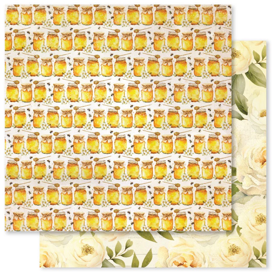 Paper Roses Bees & Butterflies Basics E 12 X 12 Paper