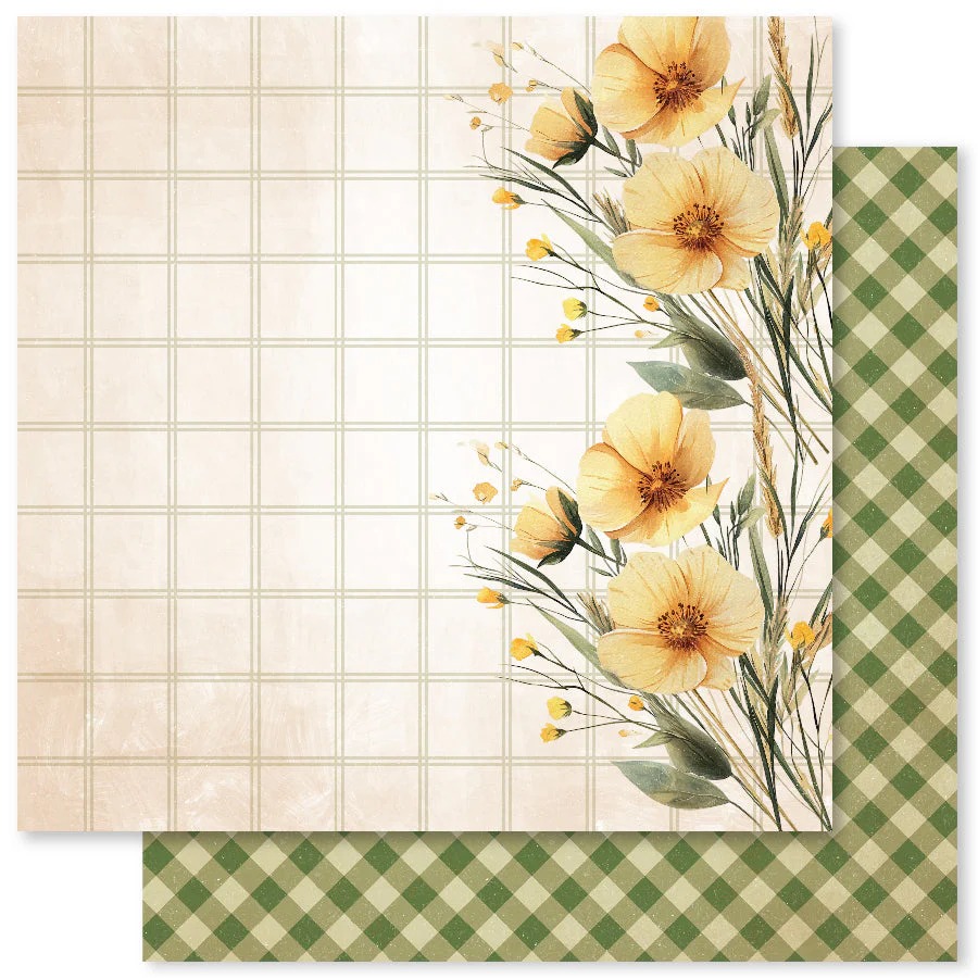 Paper Roses Bees & Butterflies Basics F 12 X 12 Paper
