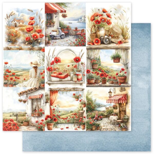 Paper Roses Poppy Garden A 12 X 12 Paper