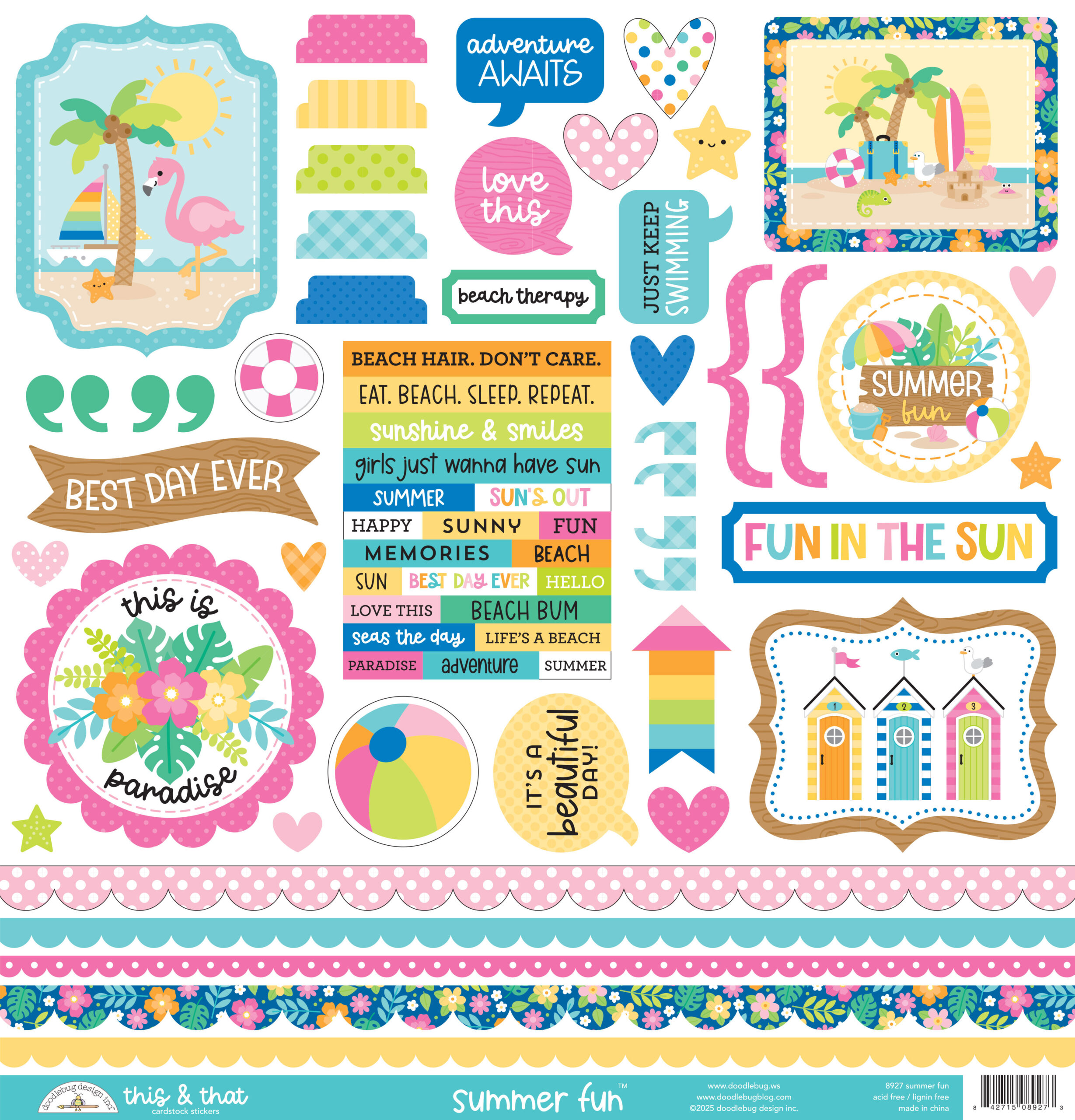 Doodlebug Summer Fun This & That Stickers