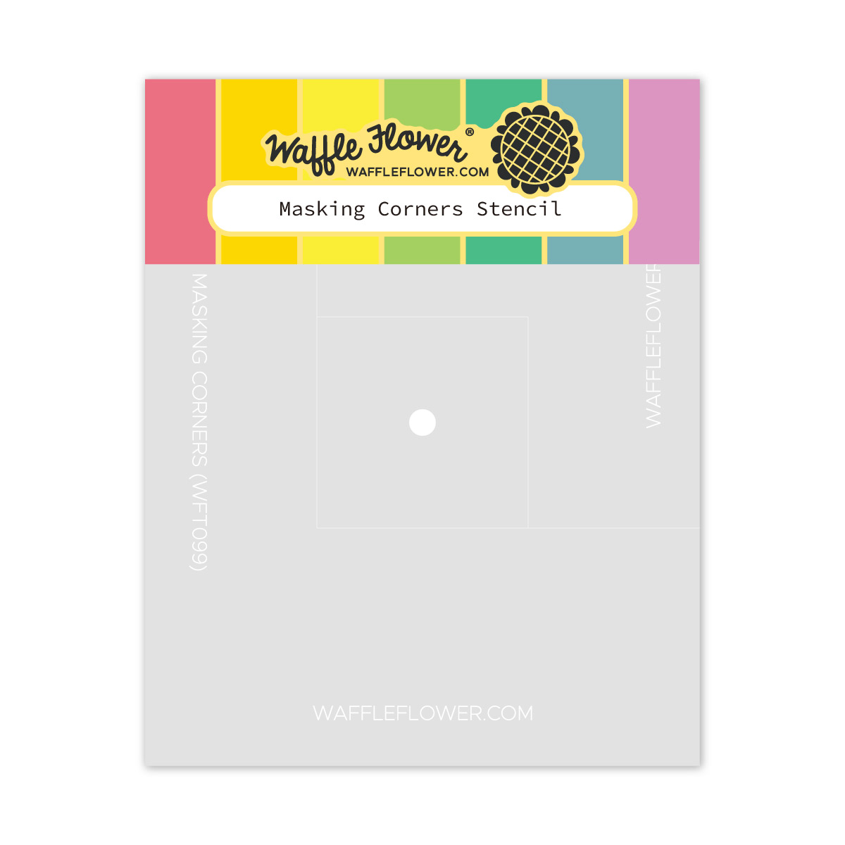 Waffle Flower Stencil Masking Corners