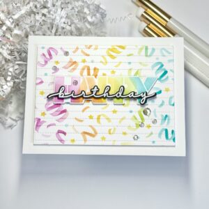 Waffle Flower Stamp & Die Overlapping Happy Additions