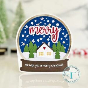 Trinity Stamps Die Snowglobe Shaped Card