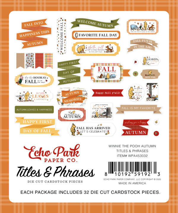Echo Park WTP Autumn Titles & Phrases